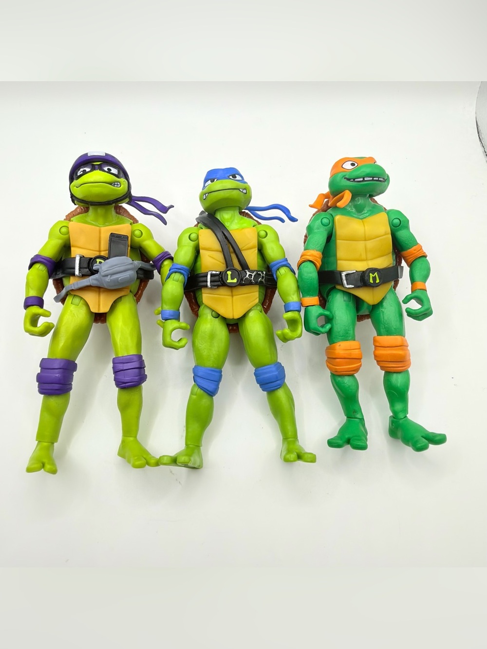 Lot Of 3 Teenage Mutant Ninja Turtles 4.5" Figures Leonardo Donatello toys